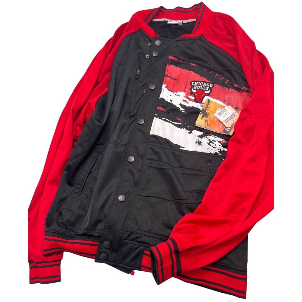 Vintage Zipway NBA Chicago Bulls Basketball Warm Up Jacket Y2K  90's XXL 2XL New